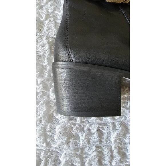 Paul Green Vanessa Block Heel Bootie Leather  black Ankle Boot sz 7.5 - Picture 5 of 6